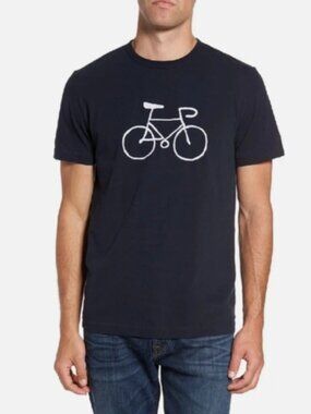French Connection BIKE EMBROIDERY T-Shirt (Black) Size XL